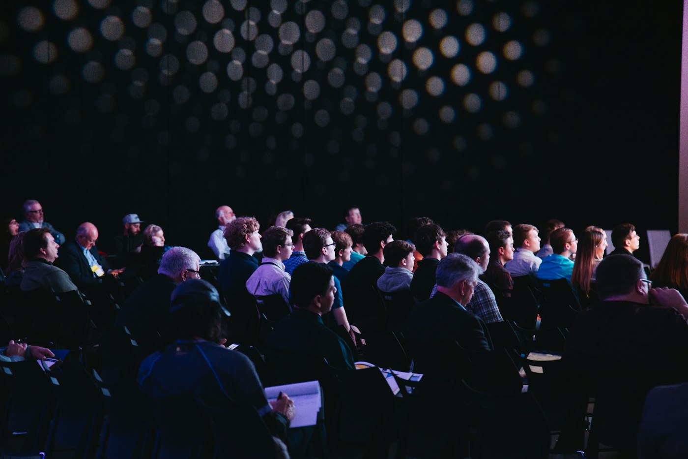 Audience seated at a corporate conference